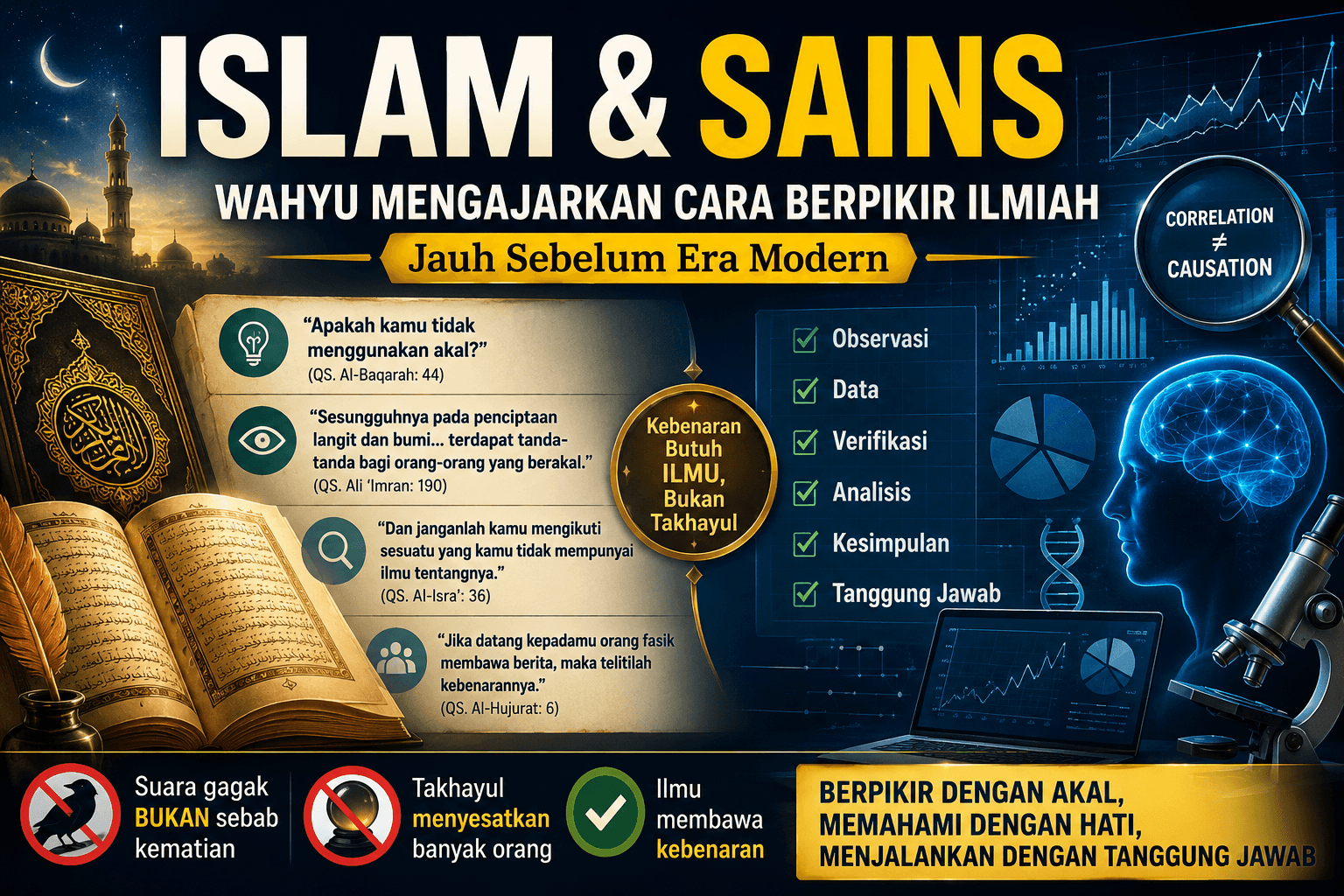 Islam dan Sains: Ketika Wahyu Mengajarkan Pola Berpikir Ilmiah Jauh Sebelum Era Modern