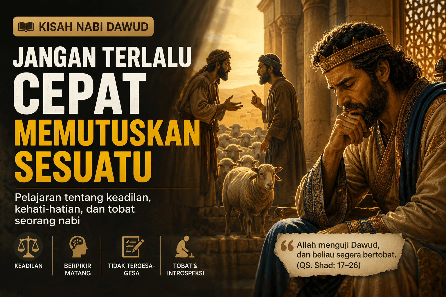 Belajar dari Nabi Dawud: Jangan Terlalu Cepat Memutuskan Sesuatu