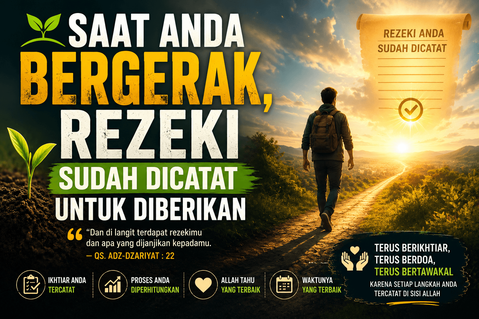 🌱 Saat Anda Bergerak, Rezeki Sudah Dicatat untuk Diberikan