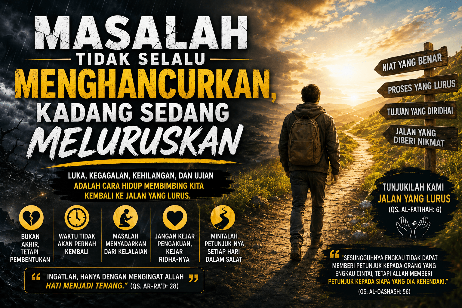 Masalah Tidak Selalu Menghancurkan, Kadang Sedang Meluruskan